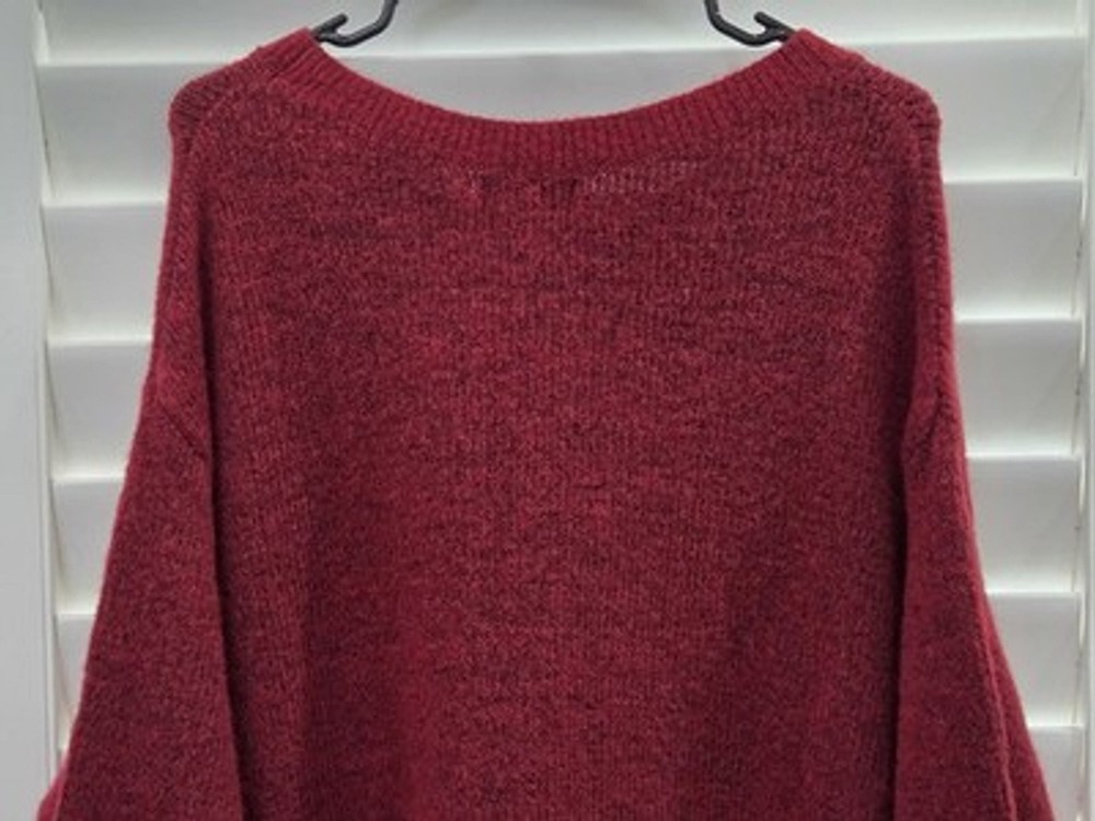 Banana Republic XL Red Marled Sweater Dress Long Sleeve Crewneck NWT $140 - Picture 10 of 13